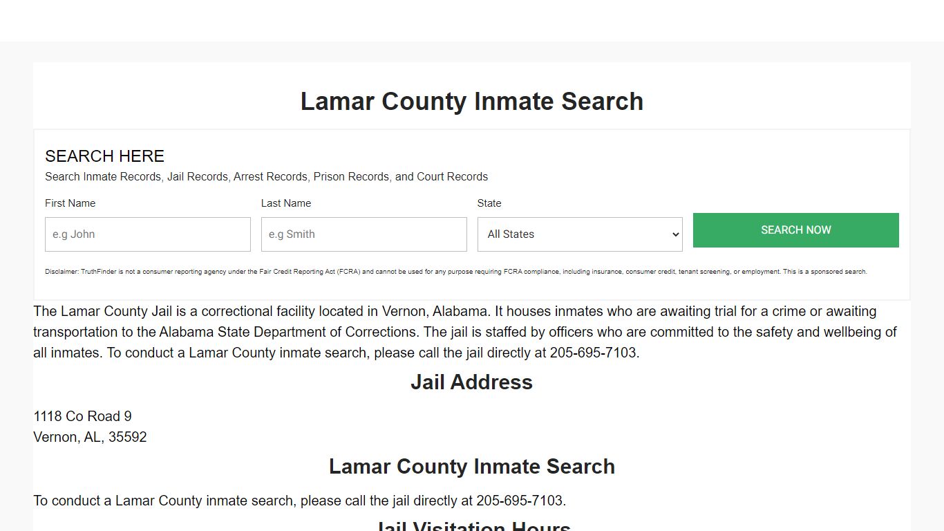 Lamar County Inmate Search